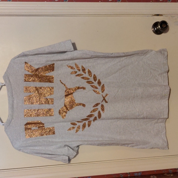 π₯VS Pink shine campus tee sz L NWT - Picture 5 of 10